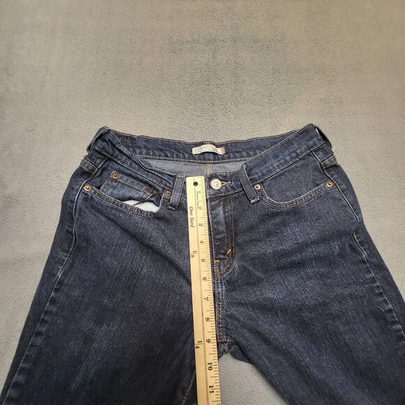 Levi's 515 Jeans Women's 8 Blue Bootcut Stretch Distressed Denim - Picture 7 of 10